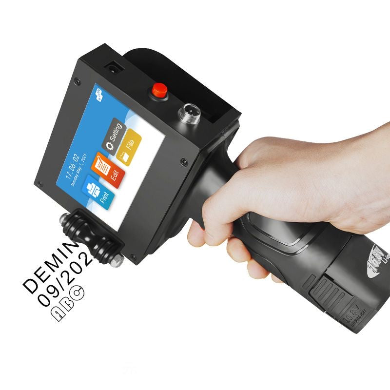 12.7 Label Printer Handheld Inkjet Printer QR Bar Batch Code Date Number Logo Expiry Date Coding Portable Machine Permanent Save - Syront Store